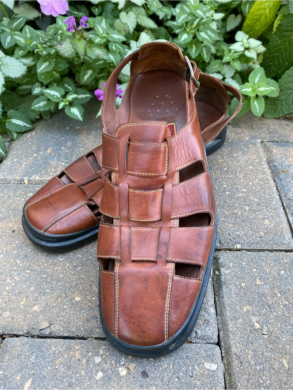 Cole Haan Nike Air Brown Woven Leather Fisherman Loafers Men's 12 Fall Sale